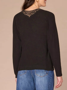 Crochet Knit Top - Black