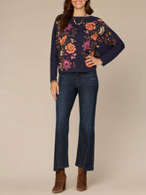 Load image into Gallery viewer, Boatneck Printed Pullover - Navy
