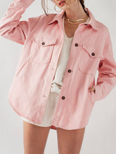Load image into Gallery viewer, Twill Cotton Shacket - Pink
