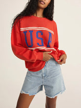 Load image into Gallery viewer, USA Sunday Sweatshirt - Cabana Red
