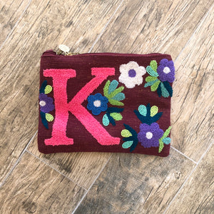 Embroidered Initial Crossbody