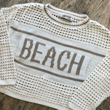 Load image into Gallery viewer, Crochet &quot;Beach&quot; Sweater - Cream

