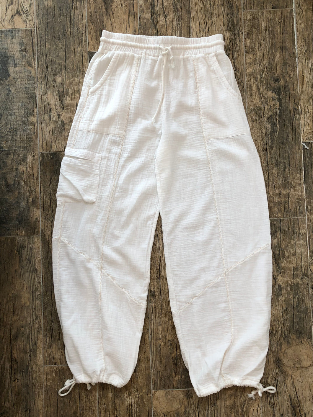 Gauze Balloon Pant - White FINAL SALE