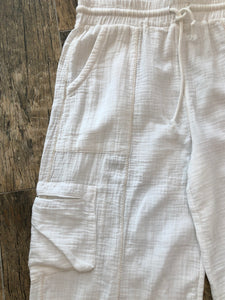 Gauze Balloon Pant - White FINAL SALE