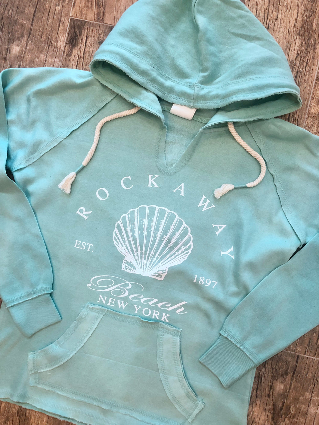 2025 Rockaway Burnout Hoodie - Minty Bay