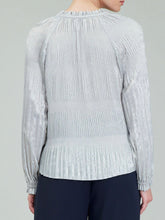 Load image into Gallery viewer, Pleated Metallic Blouse - Oyster
