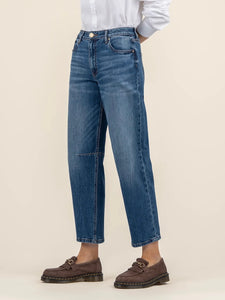 Ashley High Rise Barrel Jean - DCTID