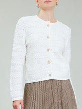 Load image into Gallery viewer, Textured Pocket Cardigan - Ivory
