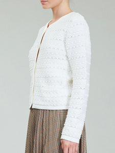 Textured Pocket Cardigan - Ivory