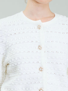 Textured Pocket Cardigan - Ivory