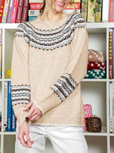 Load image into Gallery viewer, Alpine Intarsia Sweater - Natural
