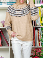 Load image into Gallery viewer, Alpine Intarsia Sweater - Natural
