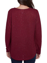 Load image into Gallery viewer, Sequin Knit Top - Beet
