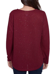 Sequin Knit Top - Beet