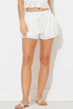 Load image into Gallery viewer, Eyelet Smocked Shorts - White FINAL SALE
