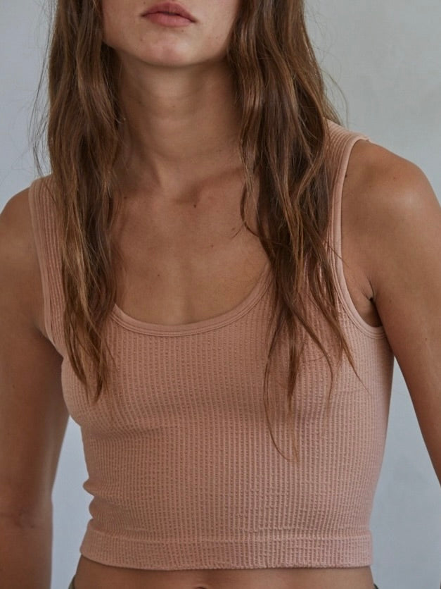 Reversible Crop Tank - Macchiato