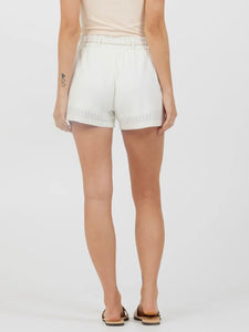 Cotton High Waist Shorts - White FINAL SALE