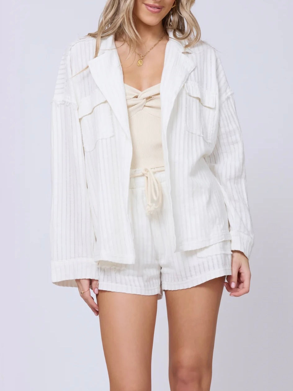 Cotton Blazer - White FINAL SALE