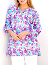 Load image into Gallery viewer, Aura Cotton Tunic - Purple/Blue FINAL SALE
