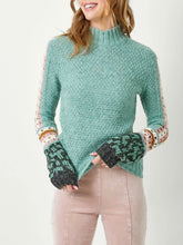 Load image into Gallery viewer, Mock Neck Sweater Top - Sea
