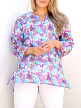 Load image into Gallery viewer, Aura Cotton Tunic - Purple/Blue FINAL SALE
