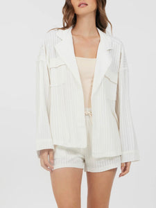 Cotton Blazer - White FINAL SALE