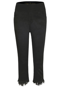 Fray Edge Capri - Black
