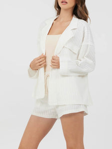 Cotton Blazer - White FINAL SALE