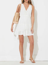 Load image into Gallery viewer, Swiss Dot Sundress - White FINAL SALE
