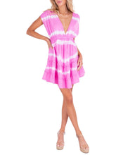 Load image into Gallery viewer, Tiered Cover-up - Tie Dye Pink
