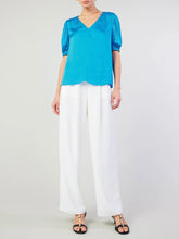 Load image into Gallery viewer, Smocked Shoulder Top - Turquoise
