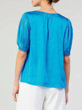 Load image into Gallery viewer, Smocked Shoulder Top - Turquoise
