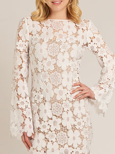 Two Piece Lace Dress - White