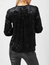 Load image into Gallery viewer, Smocked Velvet Top - Black
