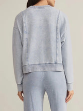 Load image into Gallery viewer, Lax Knit Denim Sweatshirt - Washed Indigo
