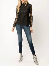 Load image into Gallery viewer, Long Sleeve Lace Top - Black FINAL SALE
