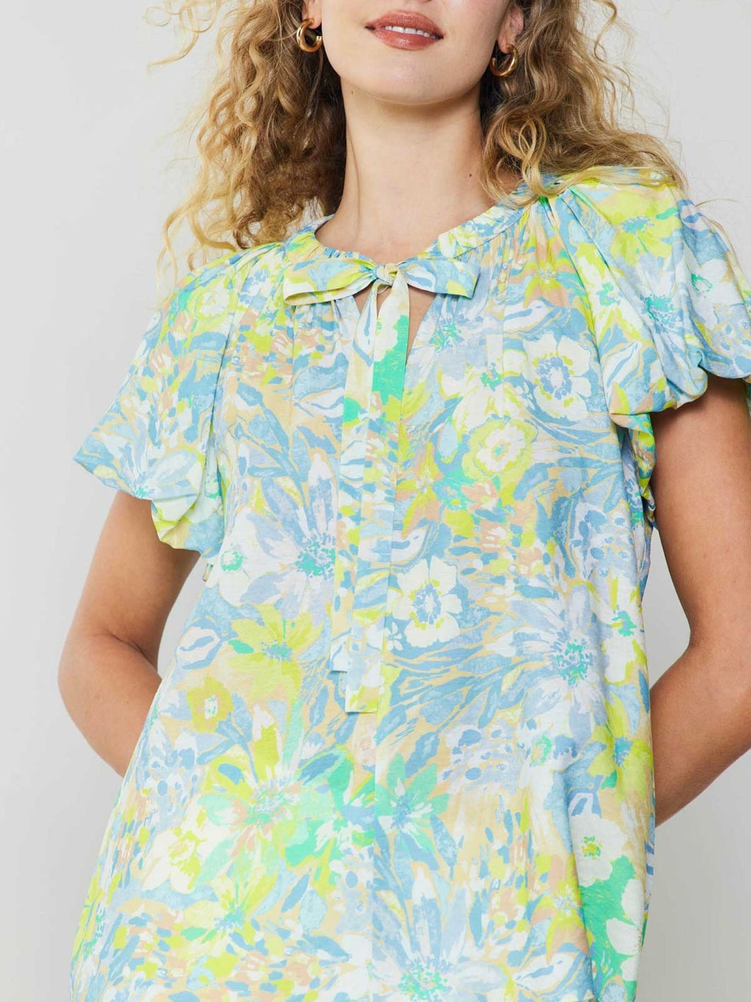 Print Top with Tie - Multi