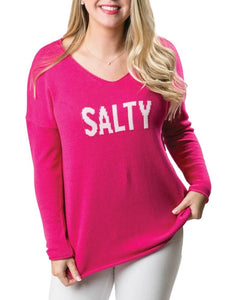 V-Neck Sweater - Salty Pink