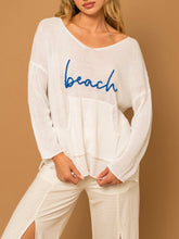Load image into Gallery viewer, Lightweight Beach Sweater - White
