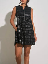 Load image into Gallery viewer, Arrow Print Dress - Black/Silver FINAL SALE
