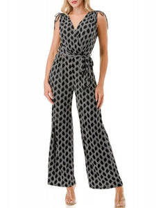 Tank Jumpsuit - Black/White