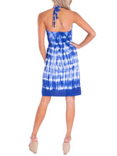 Load image into Gallery viewer, Tie Dye Halter Dress - Blue
