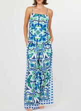 Load image into Gallery viewer, Smocked Waist Pants - Blue Multi
