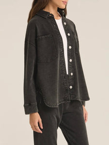 All Day Knit Denim Jacket - Vintage Black