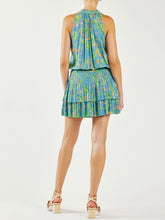 Load image into Gallery viewer, Sleeveless Dress with Pleated Skirt - Blue Floral
