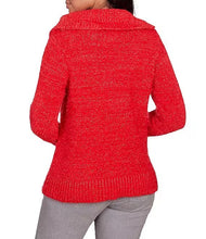 Load image into Gallery viewer, Marilyn Collar Eyelash Sweater - Red FINAL SALE
