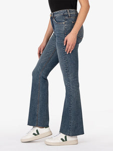 Stella High Rise Flare Jean with Raw Hem - DEBND