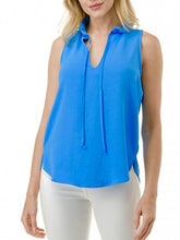 Load image into Gallery viewer, Ruffle Neck Tank - Ocean
