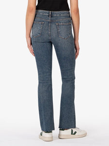 Stella High Rise Flare Jean with Raw Hem - DEBND