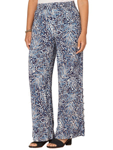 Print Pants with Button Sides - PWSM